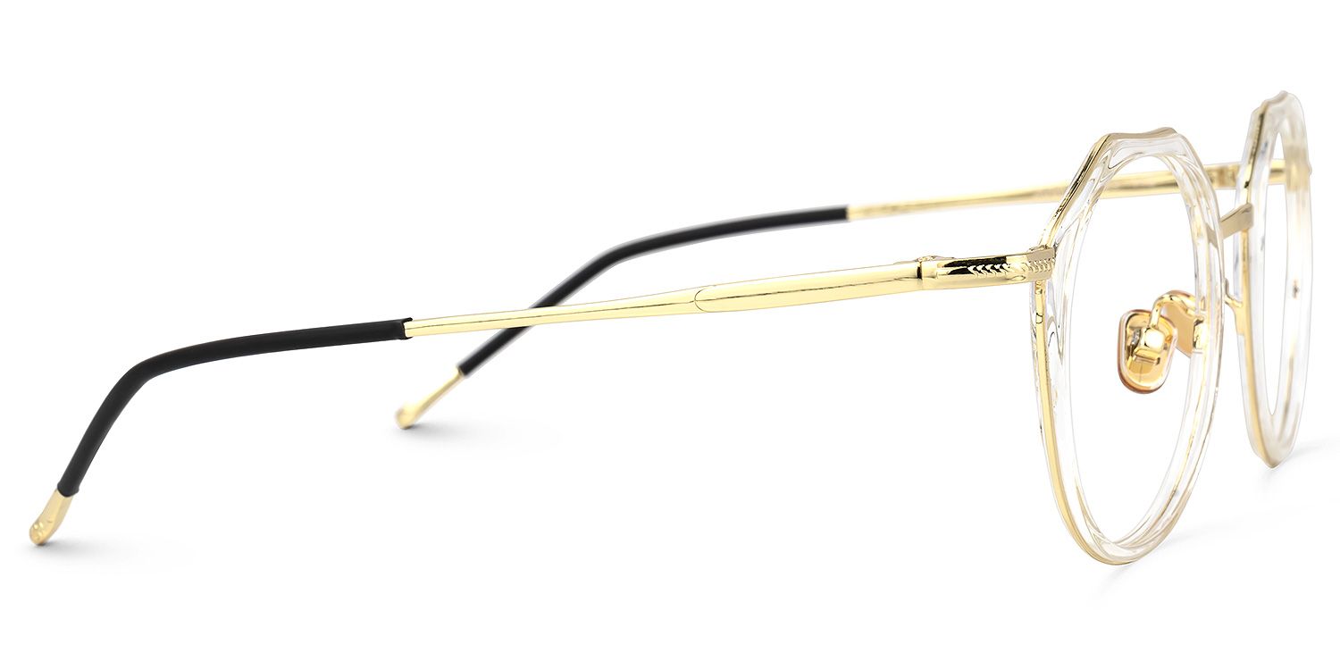 Helewise Gold Geometrisch Brille3