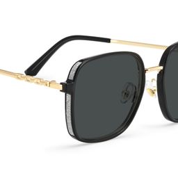 Frida Schwarz Quadratisch Sonnenbrille4