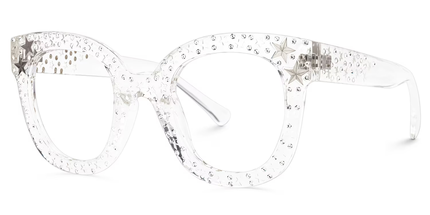 Kahle Kristall Cateye Brille3
