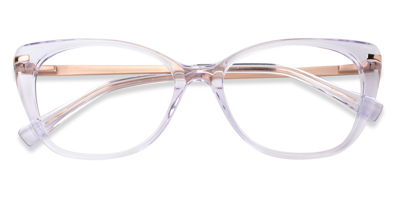 Helllila Kristall Cateye Brille1