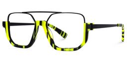 Oromiya Schwarz-Grün Pilot Brille1