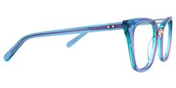 Martha Blaue Klar Cateye Brille3
