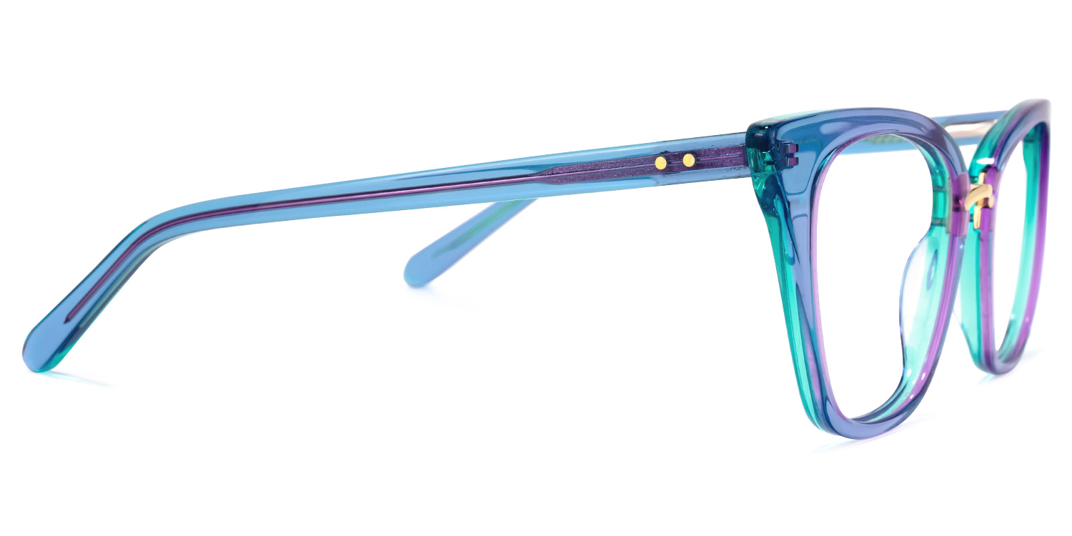 Martha Blaue Kristall Cateye Brille3
