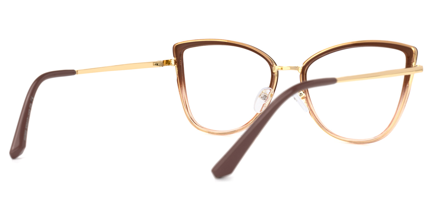Haylea Braun-Gold Cateye Brille2