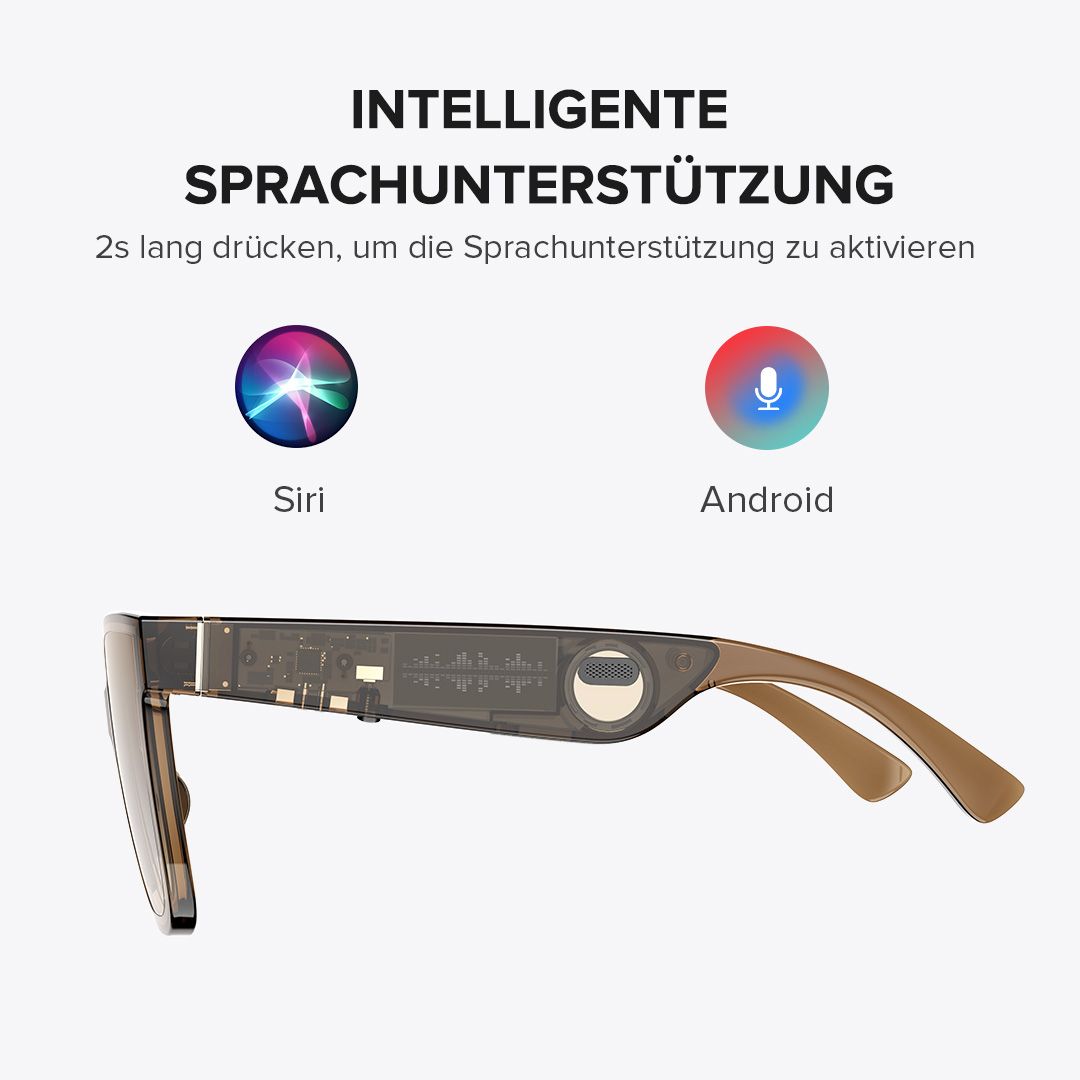 Kaylee Braun Quadratisch Bluetooth Sonnenbrille4