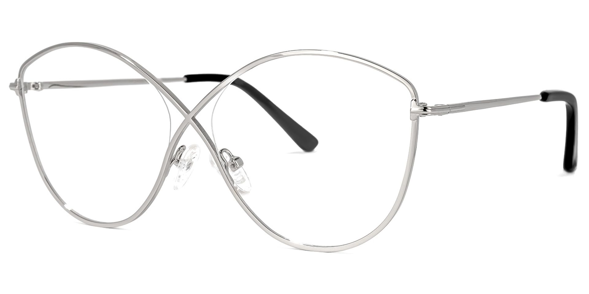 Carcia Silber Geometrische Brille1