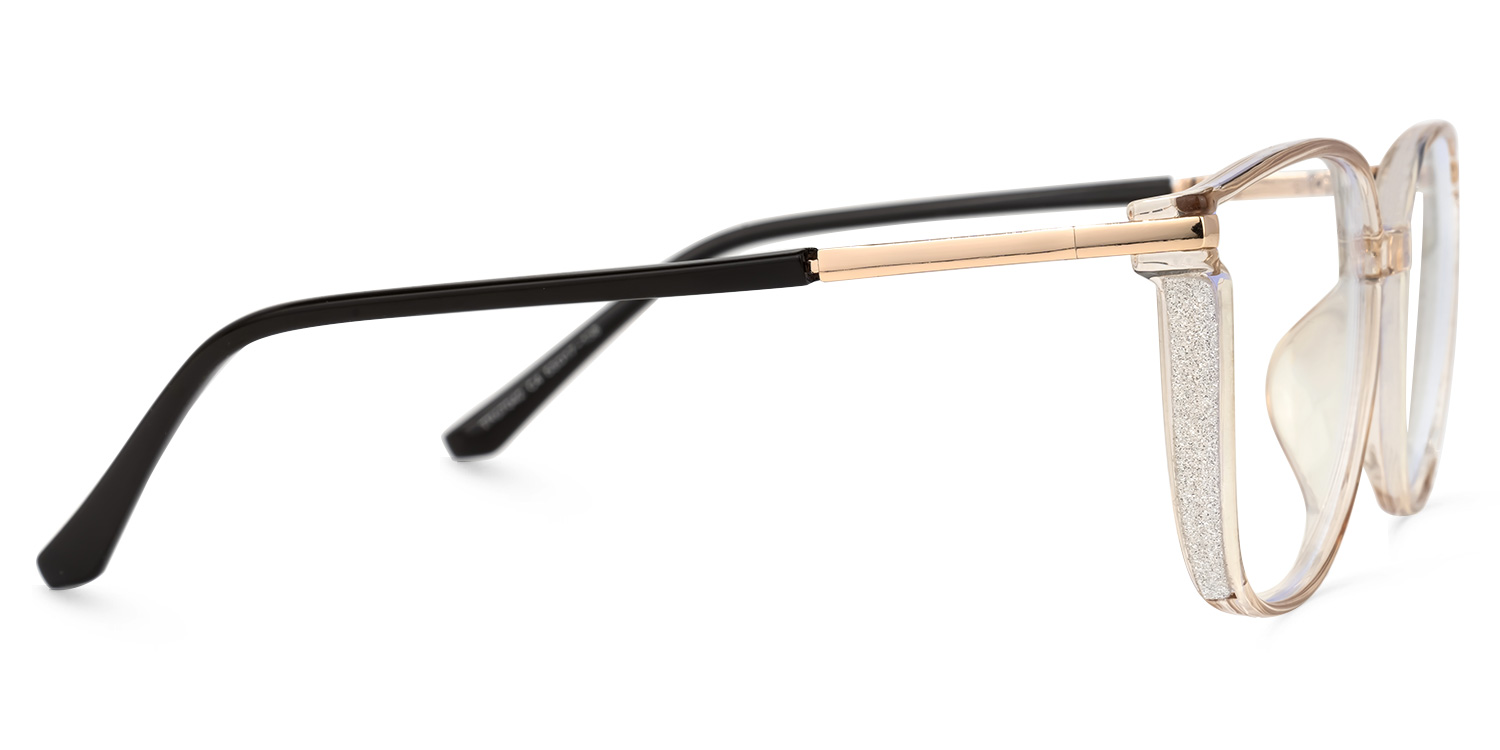 Cora Champagner Cateye Brille5