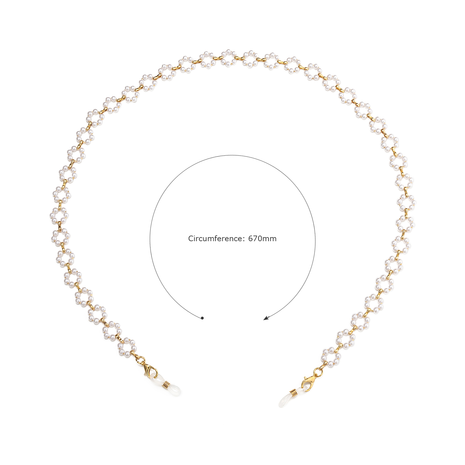 Joni Weiß Perle Brillenkette2