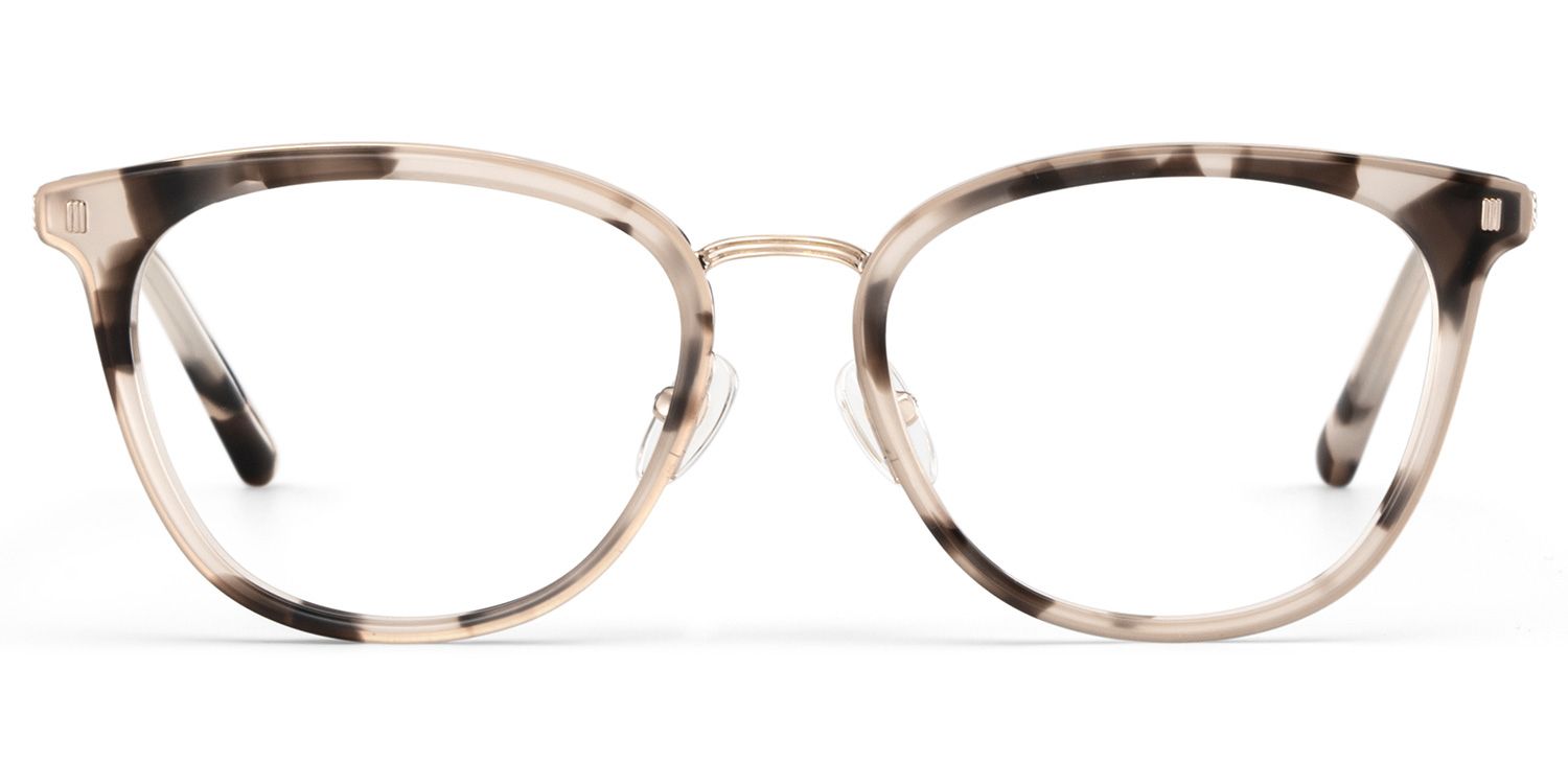 Caden Tortoise Rund Gemischte-Materialien Brille0