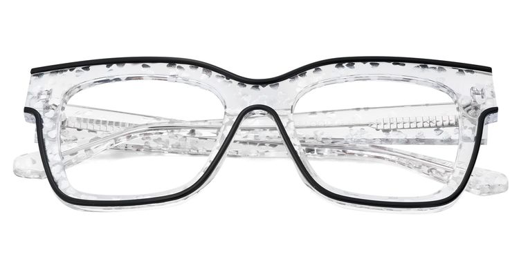 Zerica Schwarz Klar Quadratisch Brille