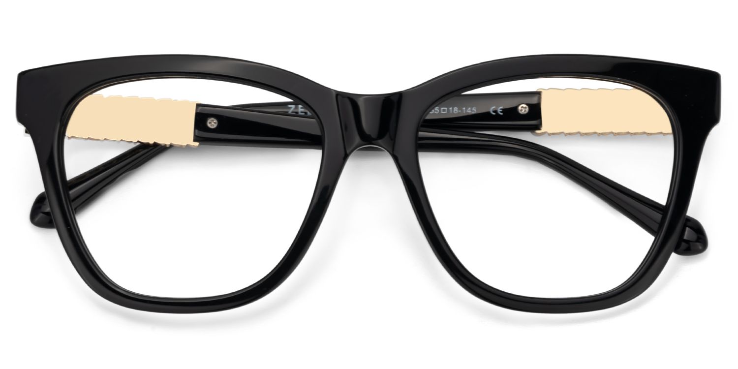 Surita Schwarz Cateye Acetat Brille2