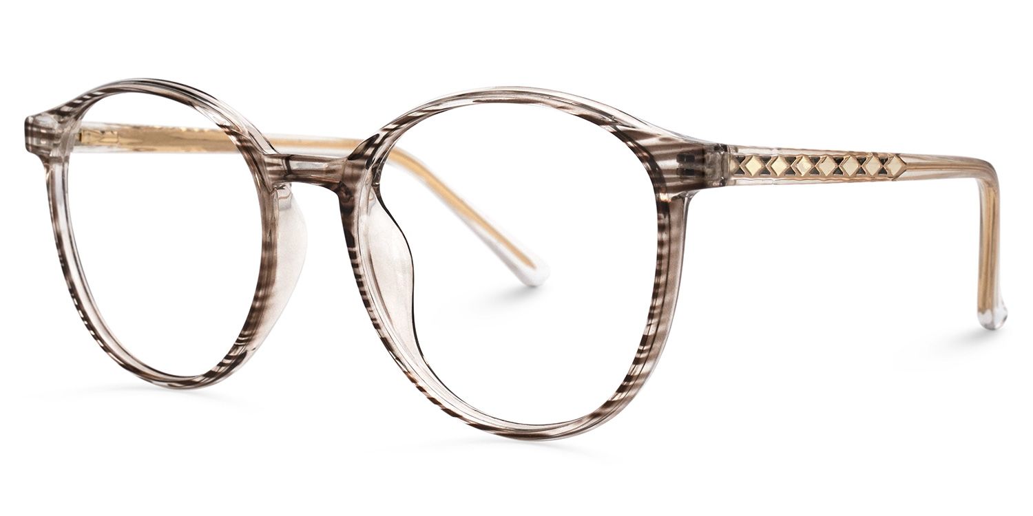 Astman Braun-Tortoise Rund Brille1