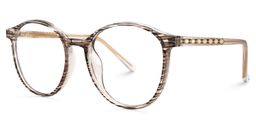 Astman Braun-Tortoise Rund Brille1