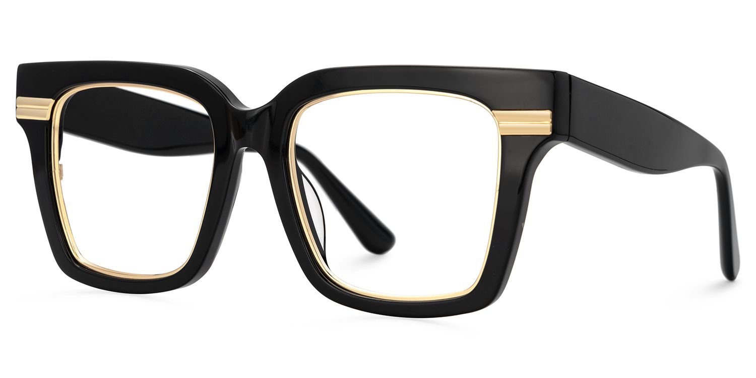 Taylor Schwarz Quadratisch Brille2