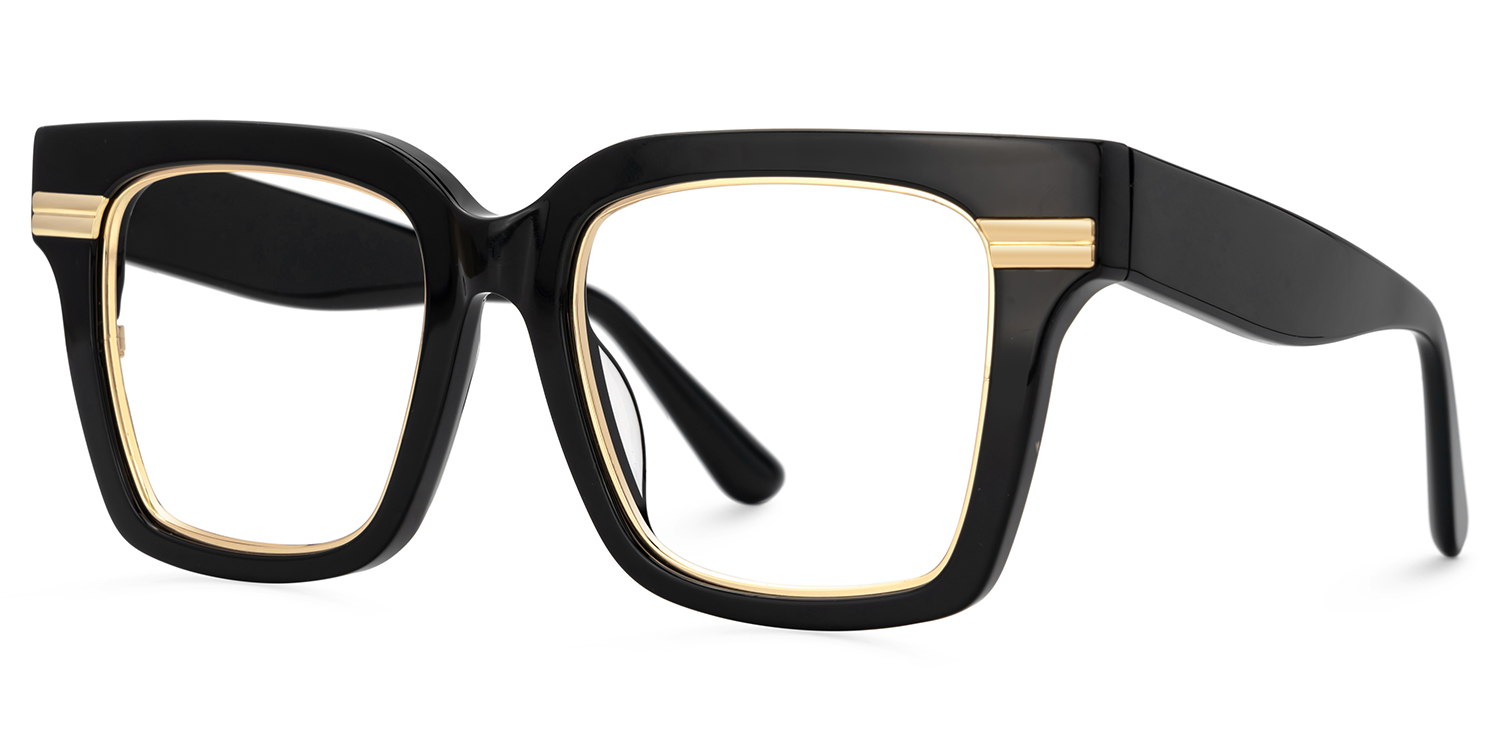 Taylor Schwarz Quadratisch Brille2