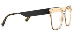 Dacarine Schwarz-Gold Quadratisch Brille5