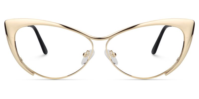 Ellen Gold Cat Eye Brille0