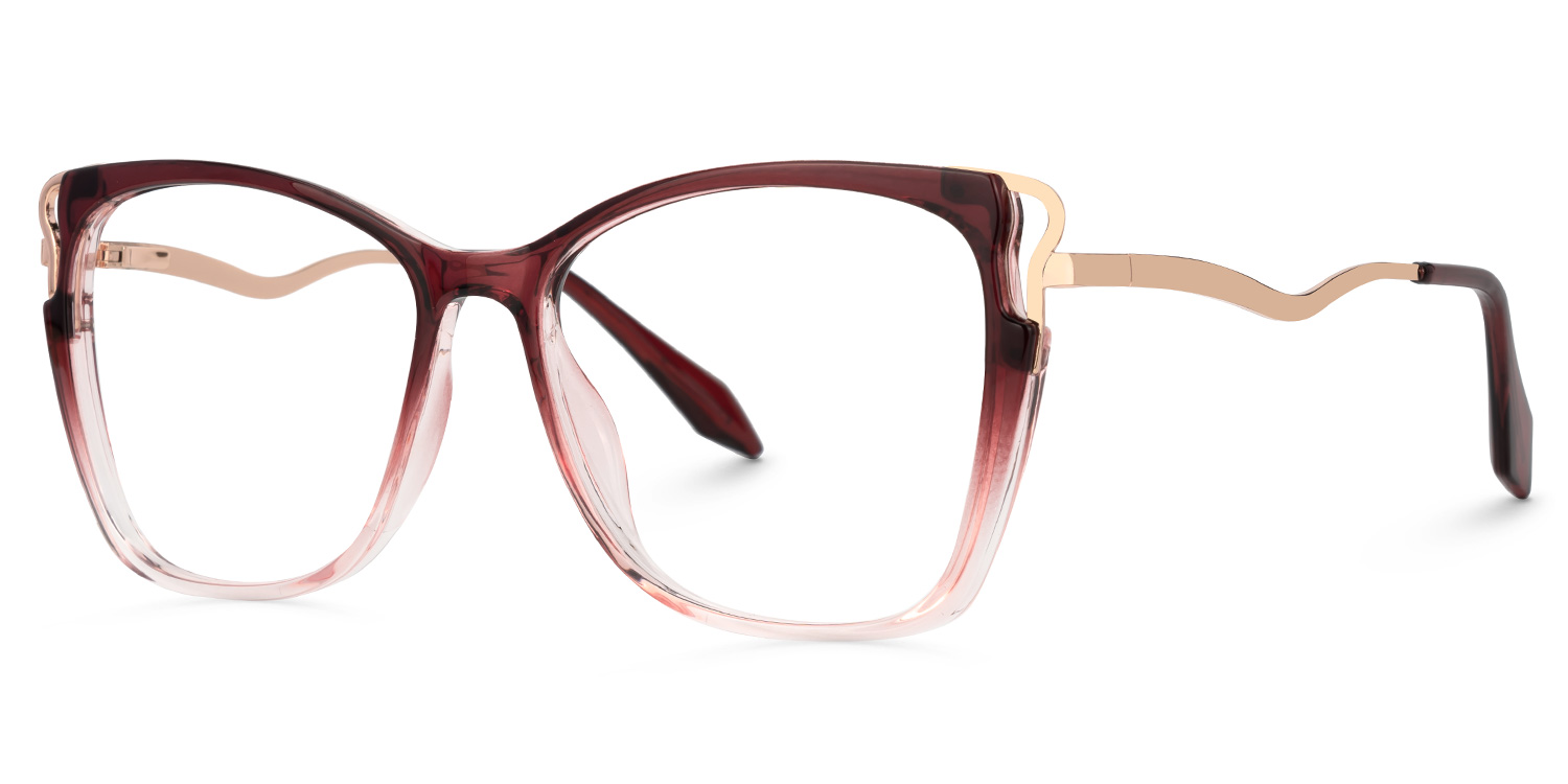 Farria Rot Quadratisch Brille1