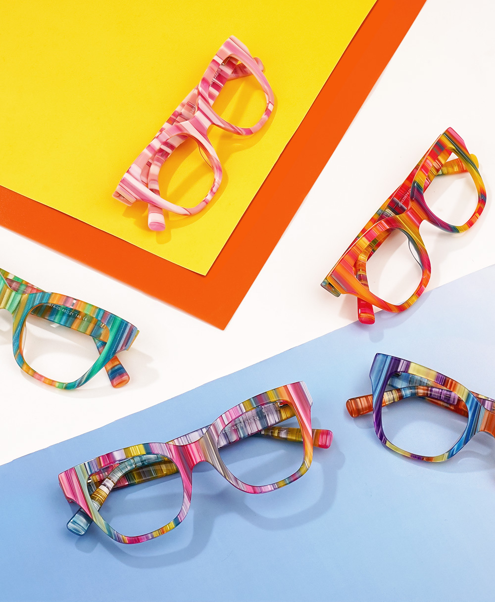 Nereyda Kaugummi Bunt Cateye Bonbon Brille