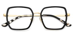 Fiona Schwarz Quadratisch Brille3