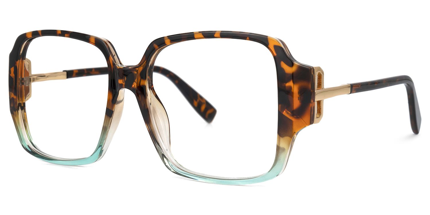 Larvall Braun-Tortoise Quadratisch Brille1