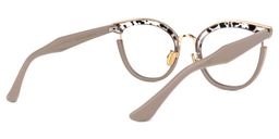 Laraine Beige Cateye Brille3