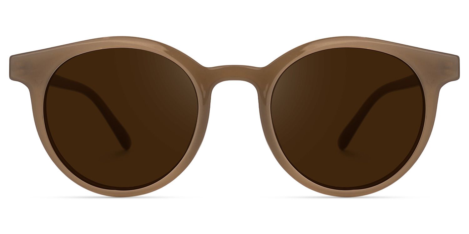 Gaige Braun Rund Sonnenbrille0