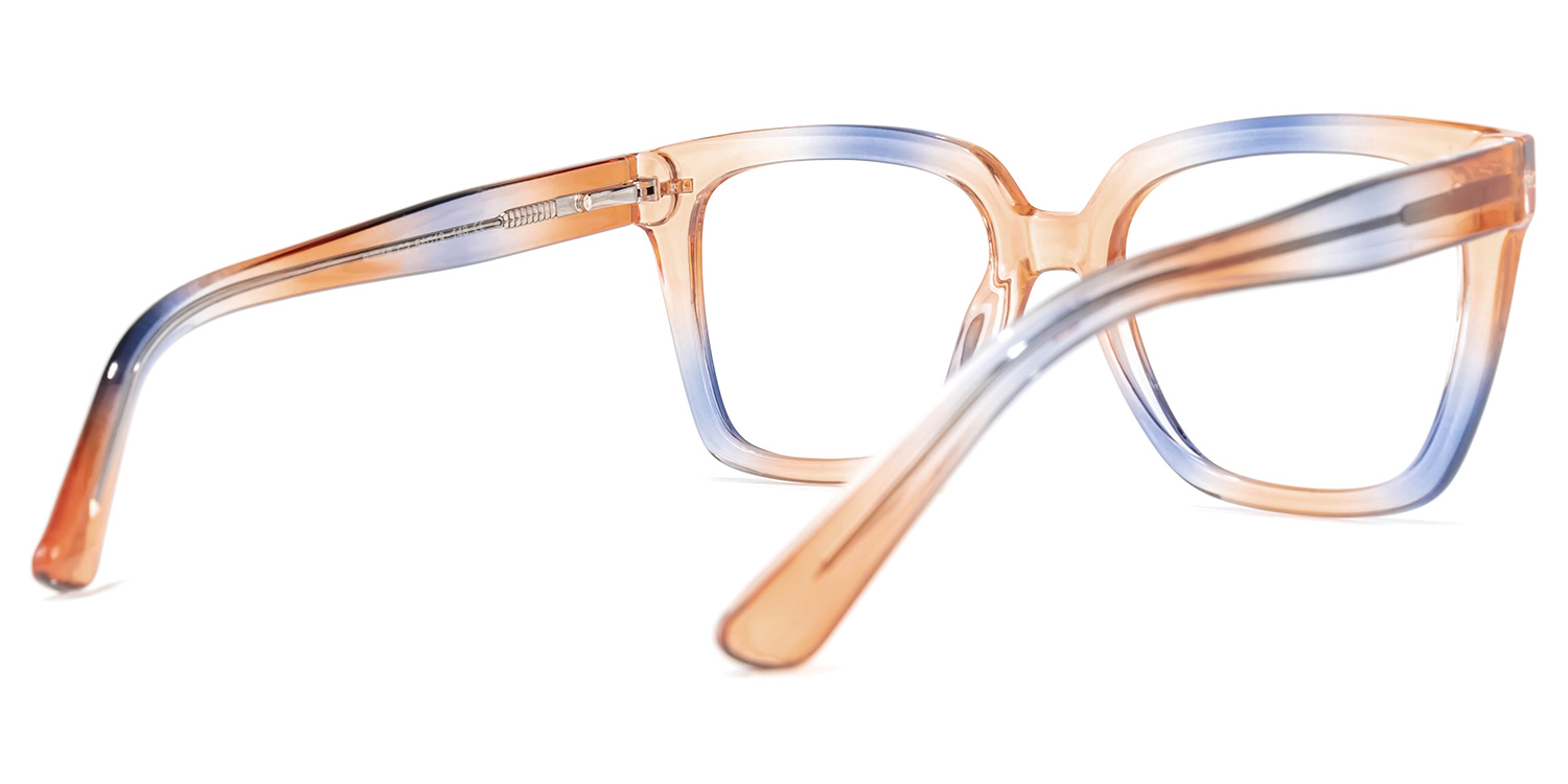 Cambria Orange-Blau Rechteckig Brille2