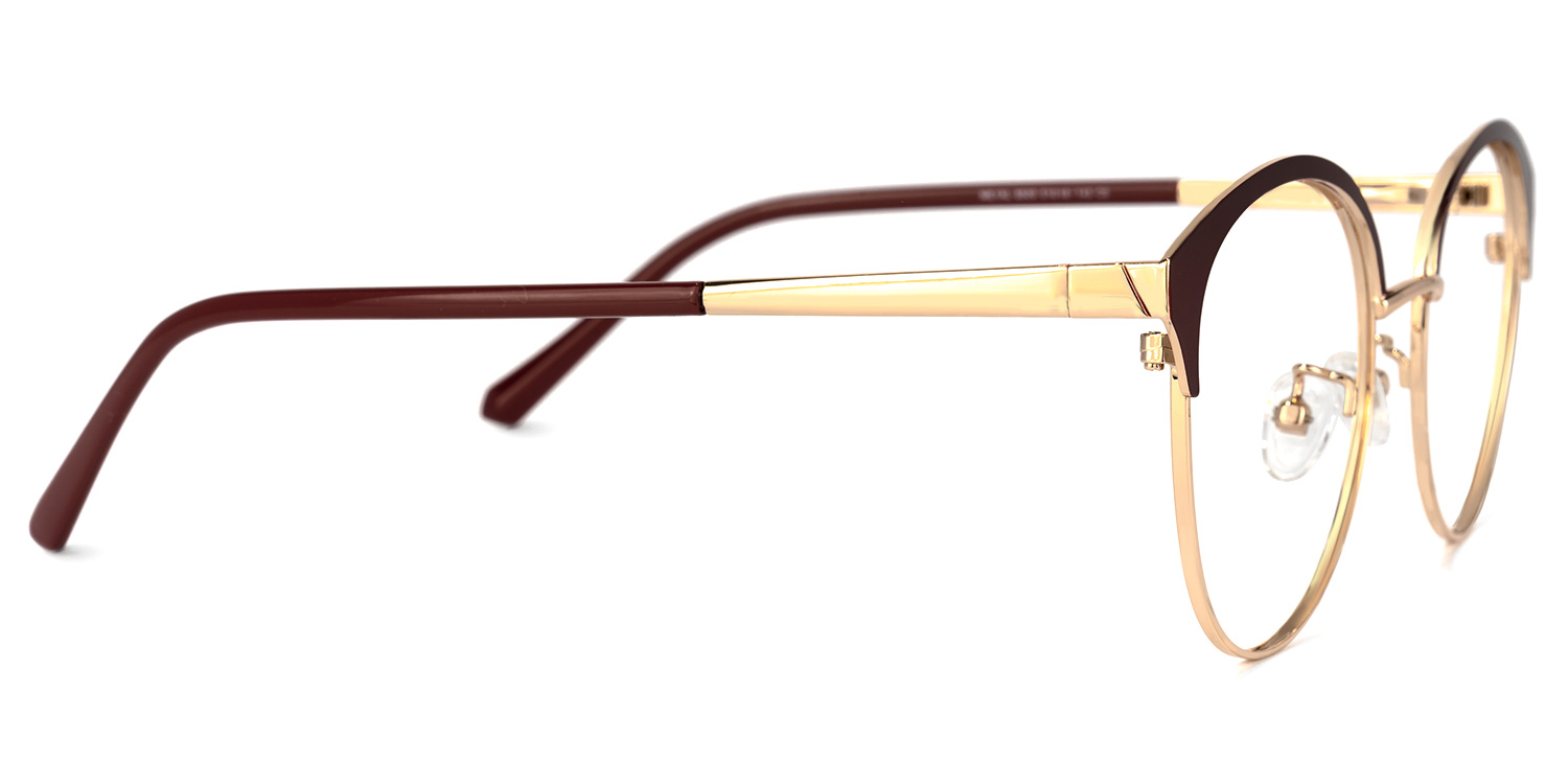 Ytonna Rot-Gold Browline Brille2