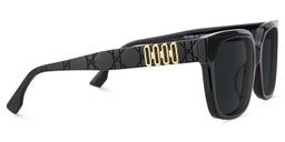 Liesel Schwarz Rechteckig Sonnenbrille3