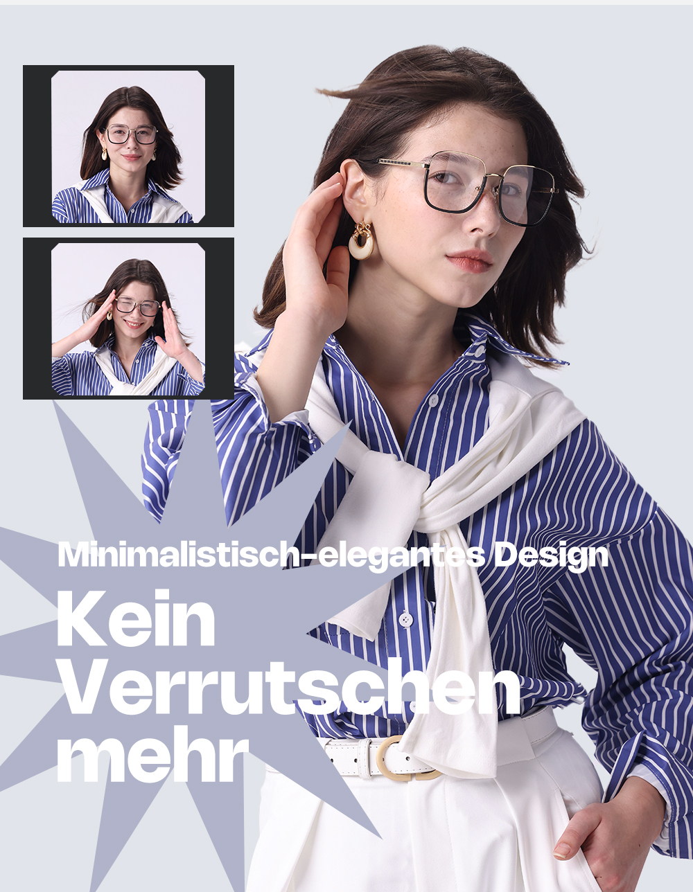 Perfecta Schwarz Quadratisch Brille