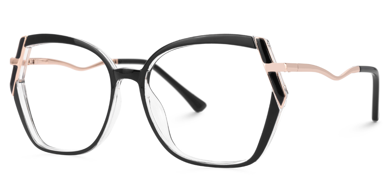 Georgine Schwarz Geometrisch Brille1