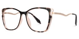 Farria Braun-Tortoise Quadratisch Brille1