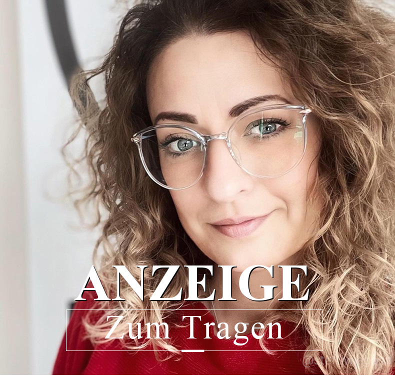 Yadejah Blau Kristall Cateye Brille