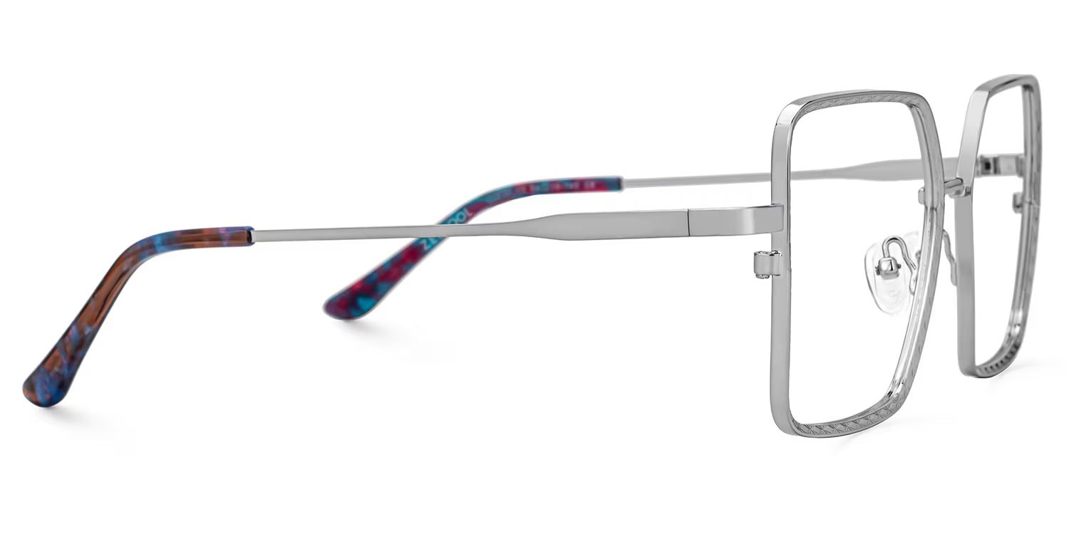 Thalia Silber Quadratisch Metall Brille2