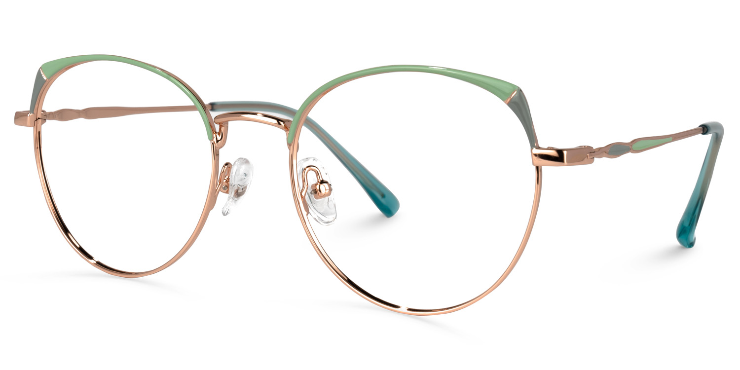 Rhys Grün Cateye Brille1
