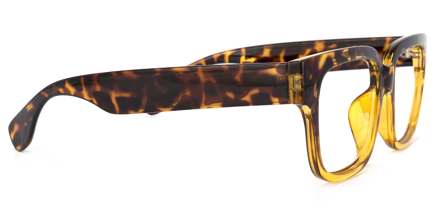 Colin Gelb-Tortoise Rechteckig Brille3
