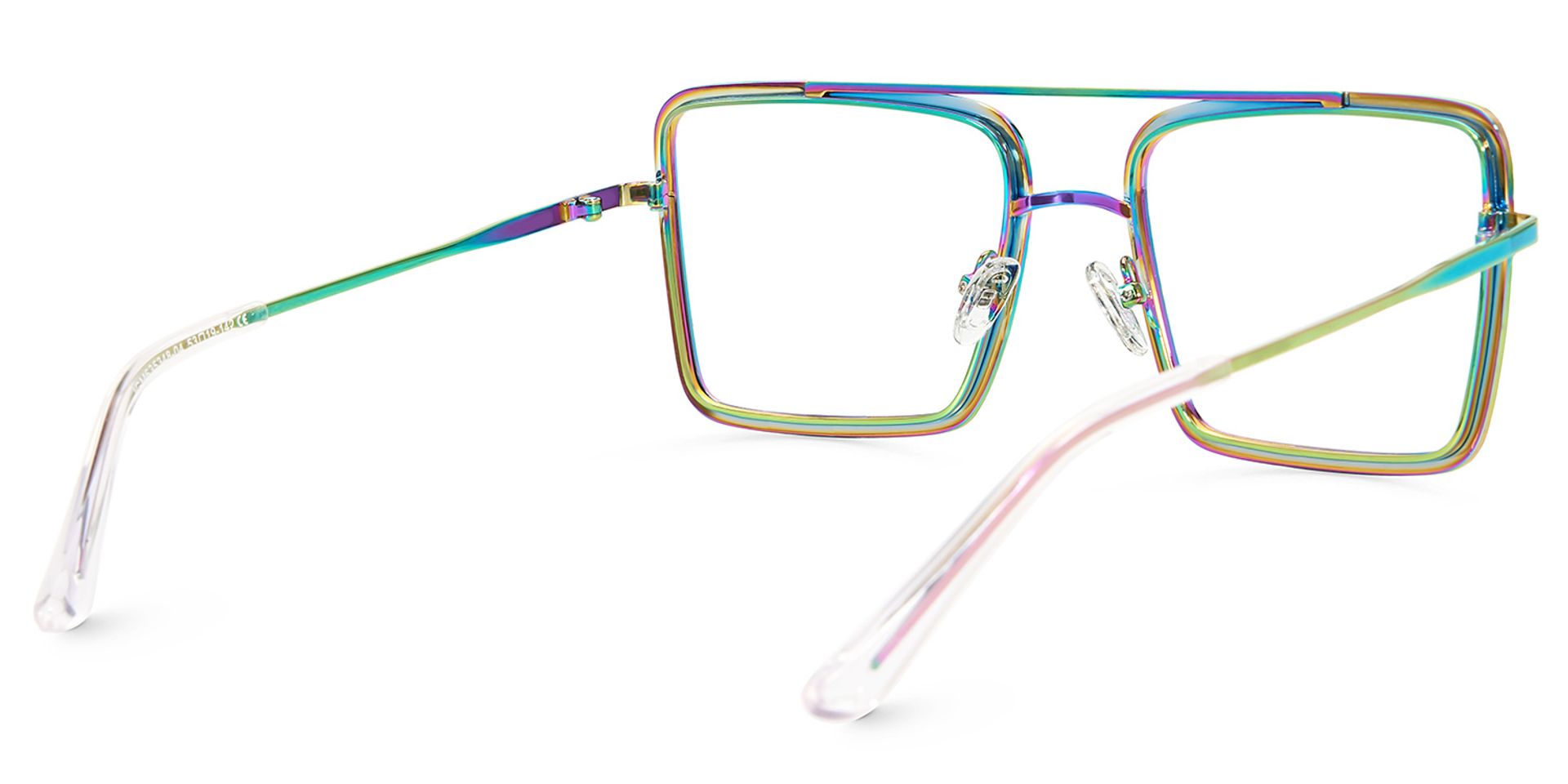 Diva Grün Quadratisch Brille3