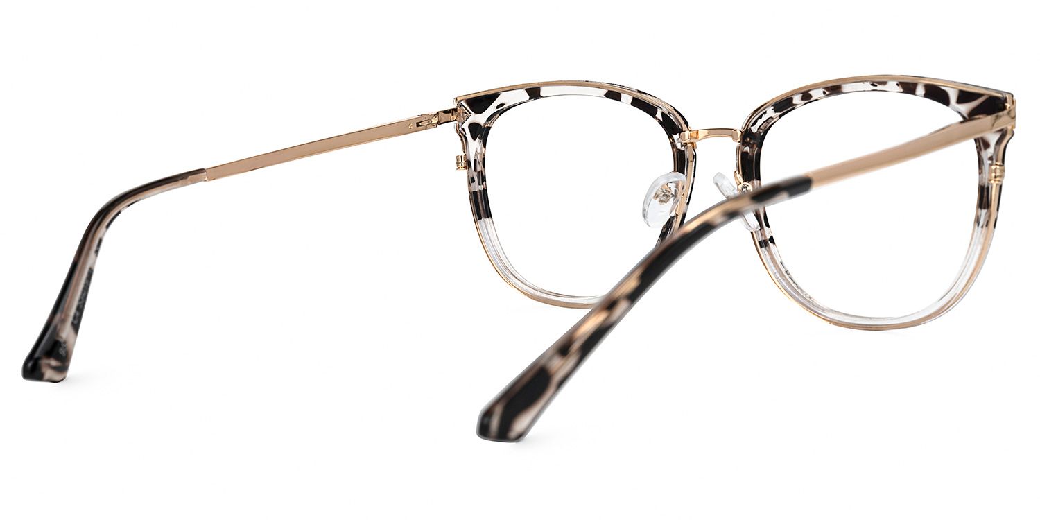 Wendsy Schwarz-Tortoise Browline Brille2
