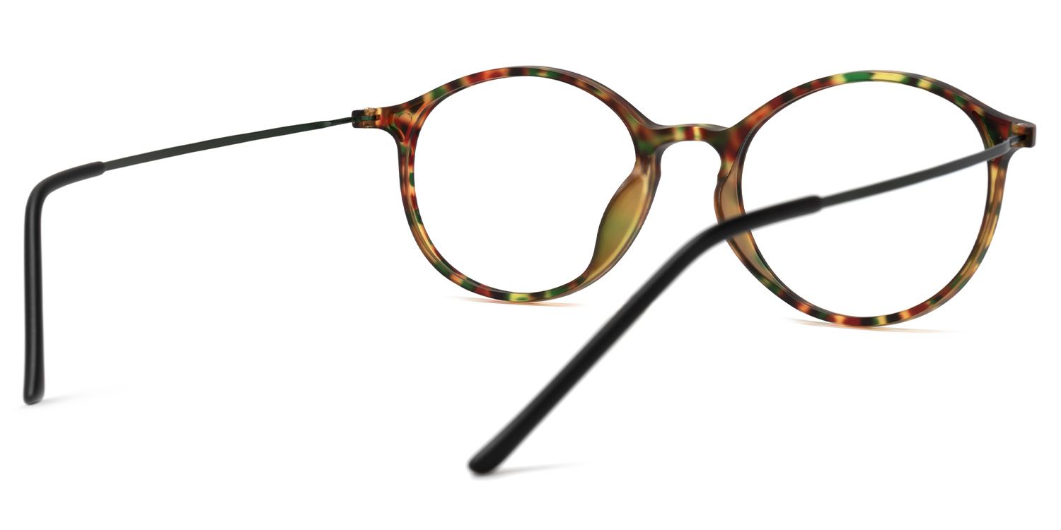 Michelle Blumenmuster-Bunt Oval Brille3