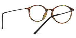 Michelle Blumenmuster-Bunt Oval Brille3