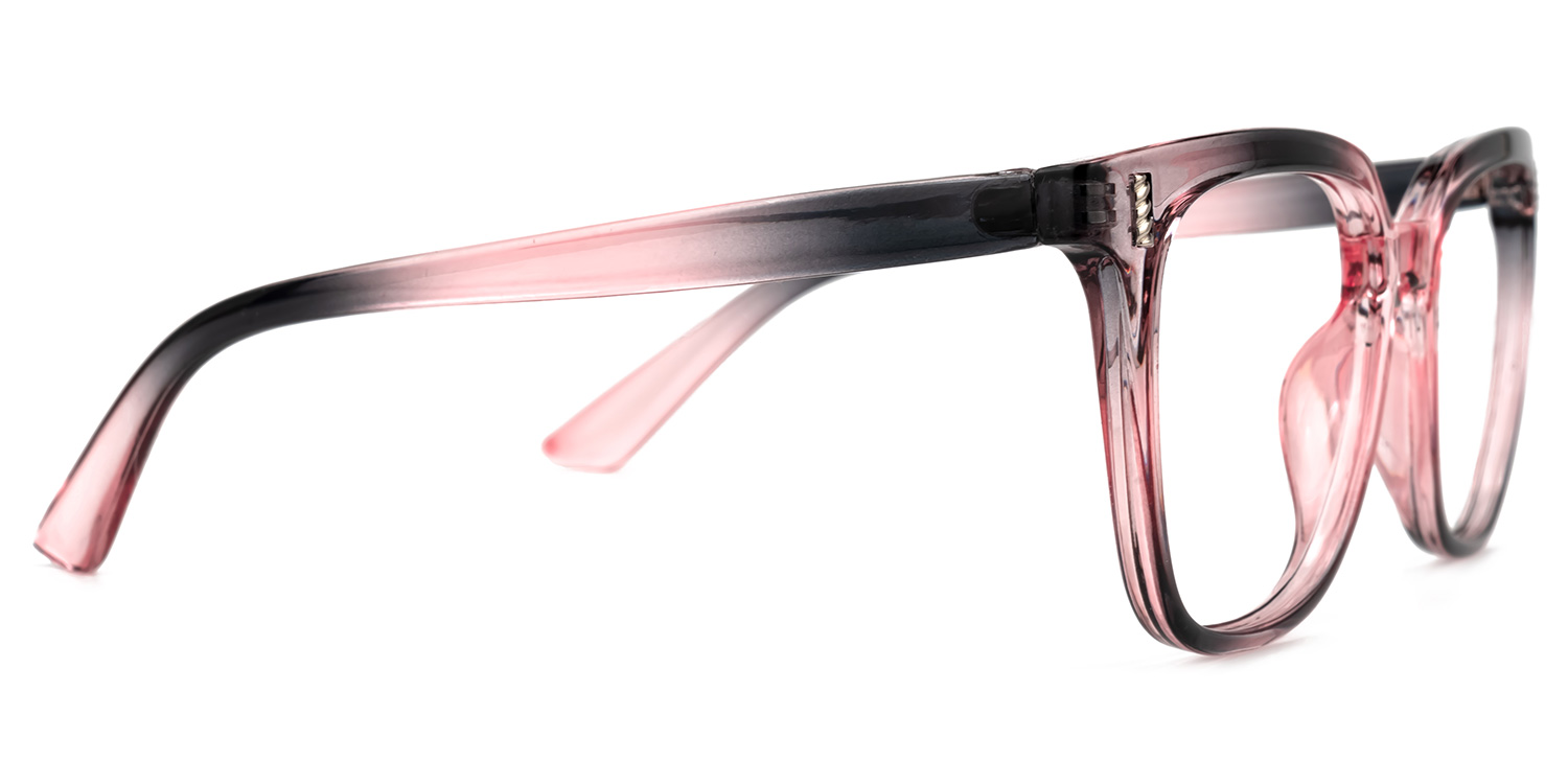 Halle Schwarz-Rosa Quadratisch Brille3