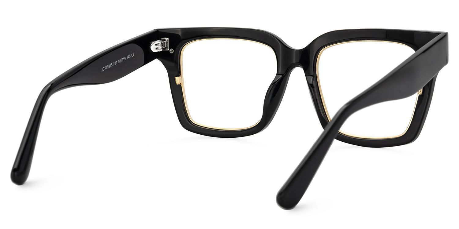 Taylor Schwarz Quadratisch Brille4