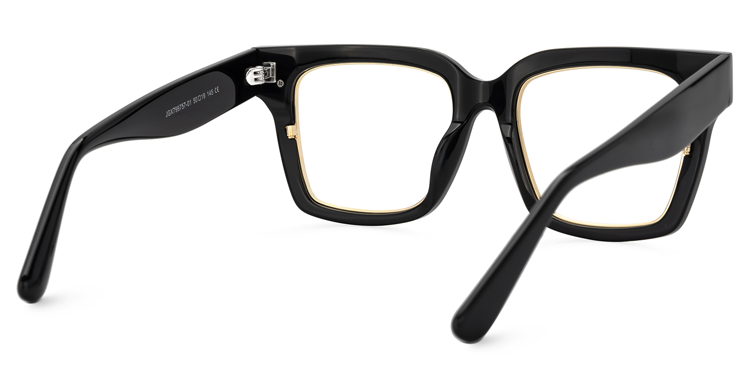 Taylor Schwarz Quadratisch Brille4
