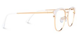 Quentin Weiß-Gold Rund Brille3