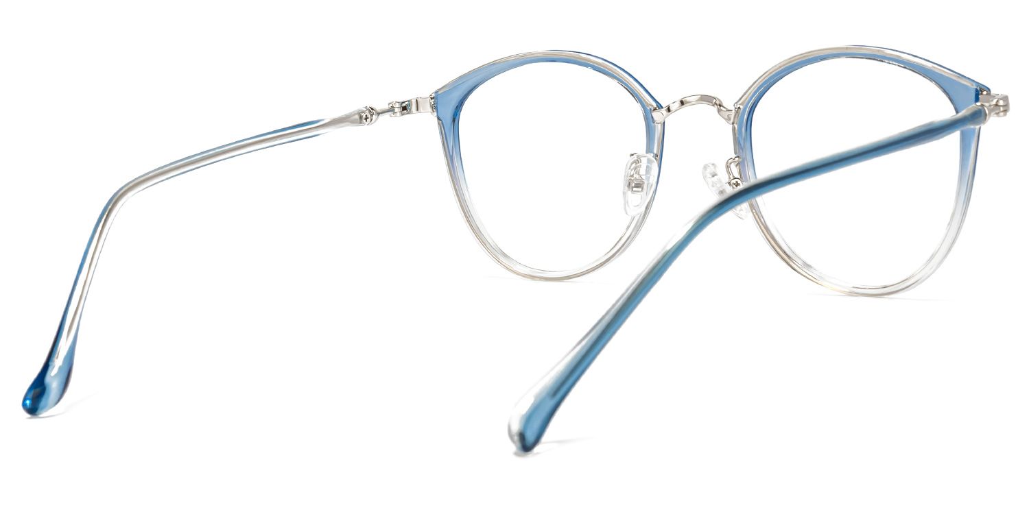 Basilia Blau Rund Brille3