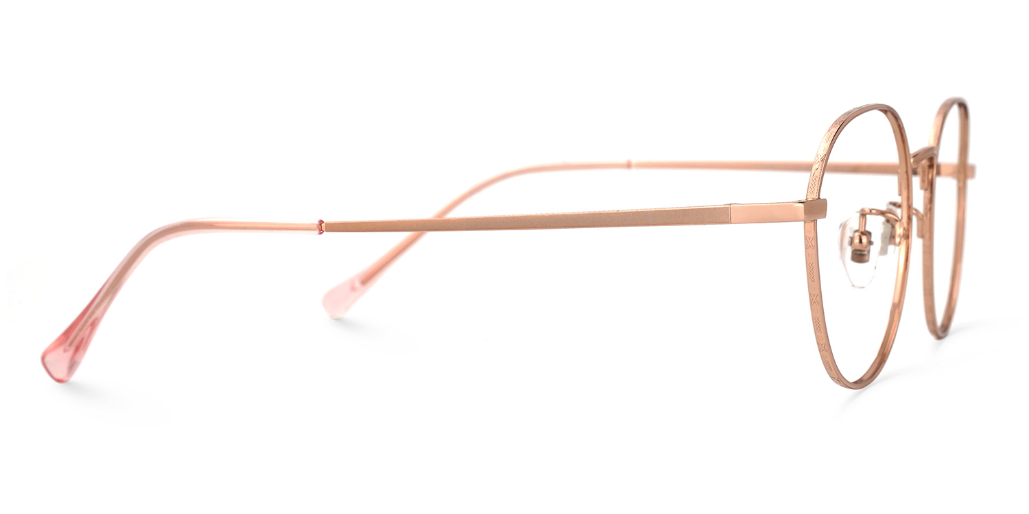 Abeni Rosa-Gold Rund Brille2