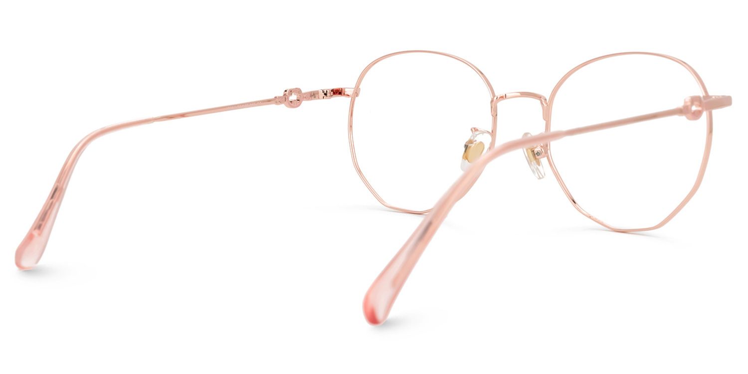Abdul Rosa-Gold Rund Brille3