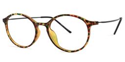 Michelle Blumenmuster-Bunt Oval Brille1
