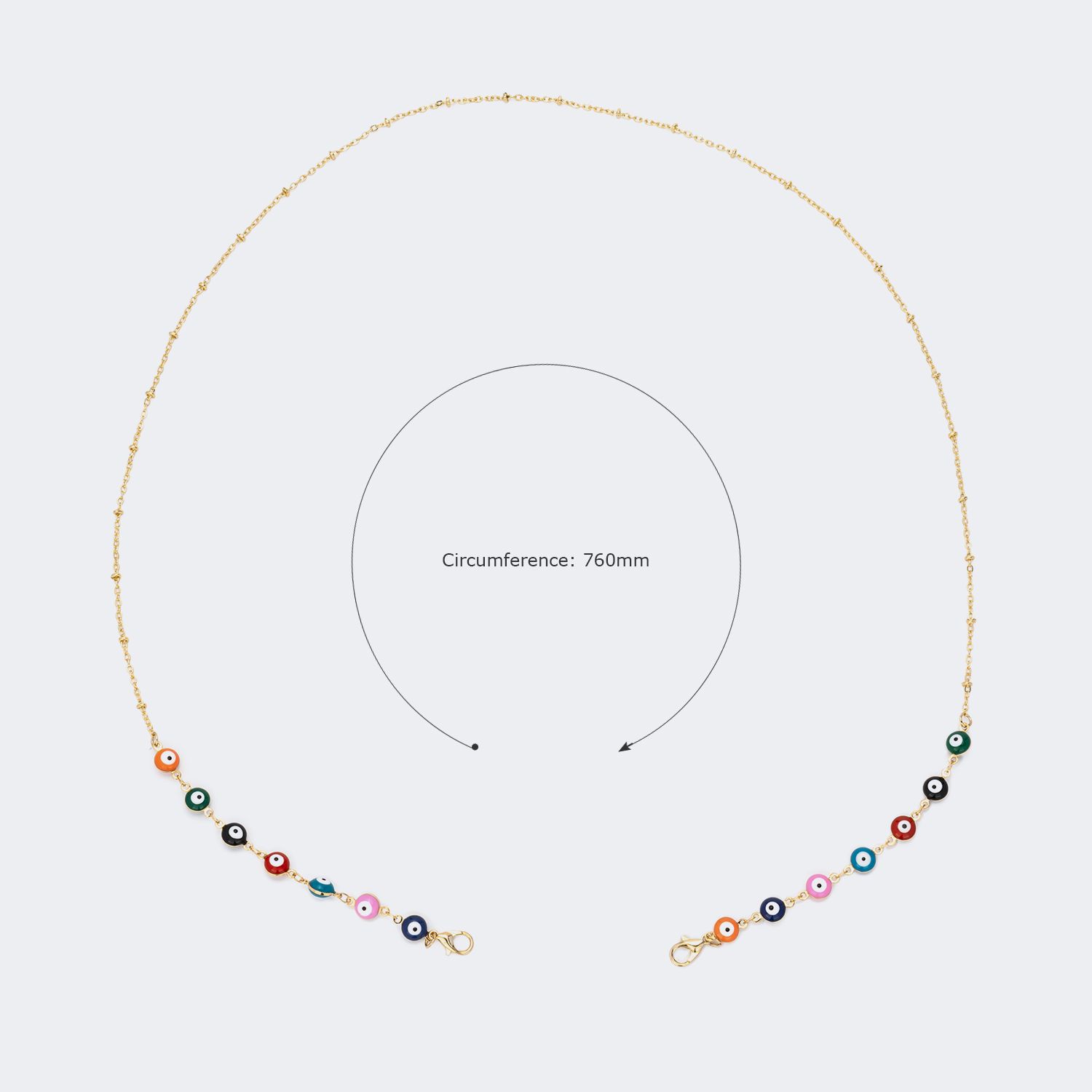 Hart Bunte Perlen Brillenkette2